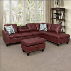 SECTIONAL COUCH WITH OTTOMAN
