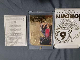 Rare 1999 upper Deck Michael Jordan Gold trading card vintage