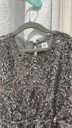 Gap Kids Gray Sequin Top