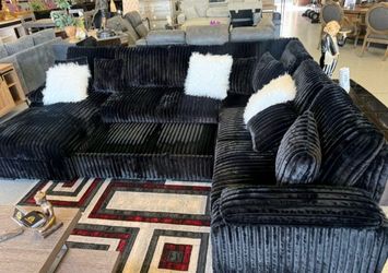 New black sleeper sectional in box buy now pay later $39 down no credit needed