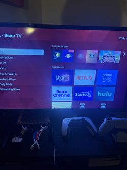 28in Roku Tv (Remote and Roku streaming box included)