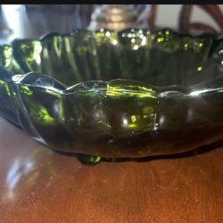 Vintage Green Indiana Colony Bowl