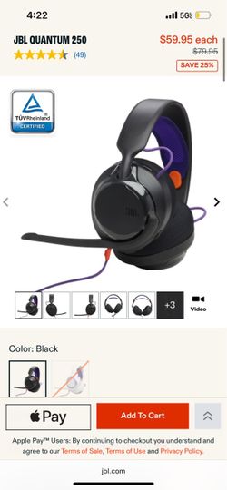 JBL Quantum 250 Wired Multiplatform Gaming Headset