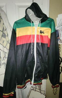 Thin Rasta Zip Up Hoodie