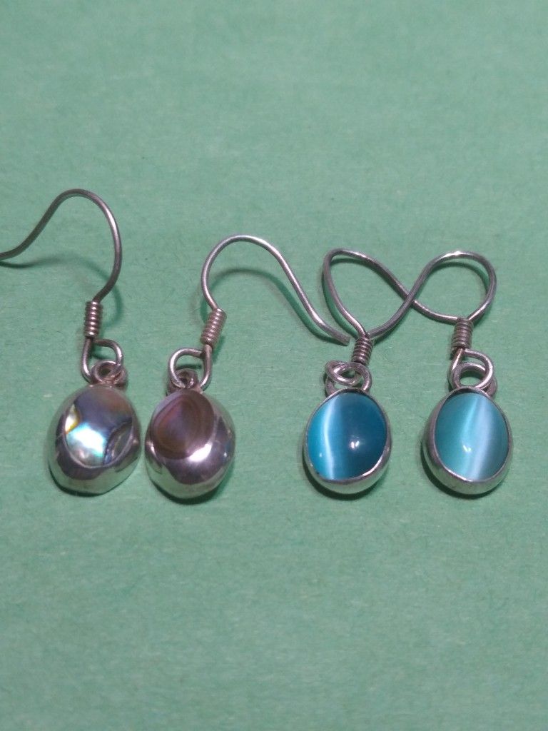 Shell and Moonstone Earrings