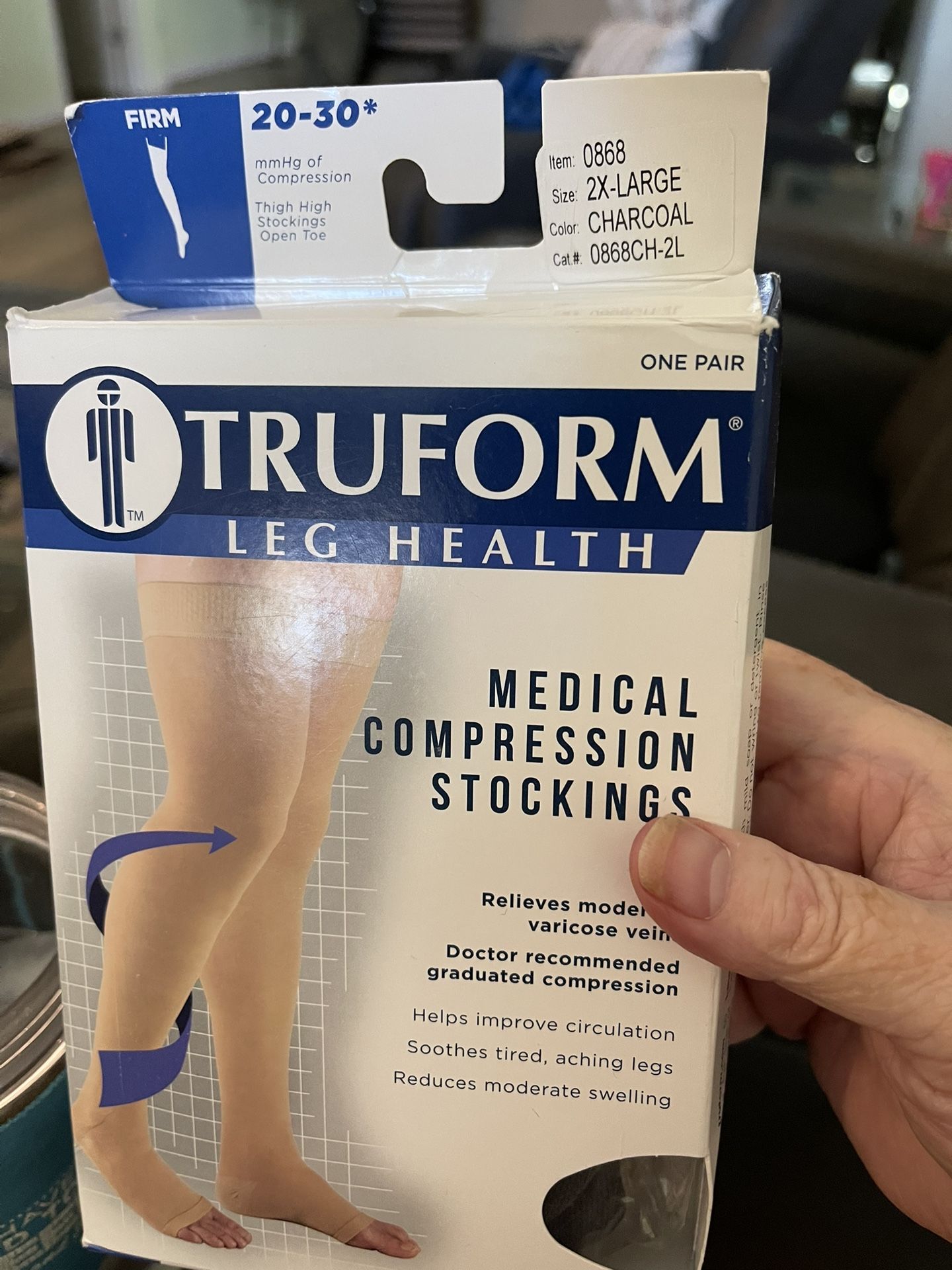 Thigh High Firm Compression Socks Size XXL