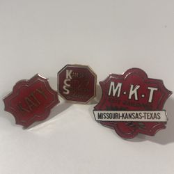 A lot of 3 Vintage Railroad Lapel Pins, pre owned
