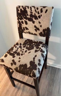 Cowhide tall chair