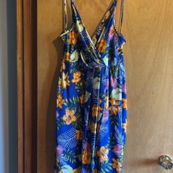 Womens Plus Size Tropical Sundress