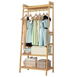 Bamboo Clothes Rack 