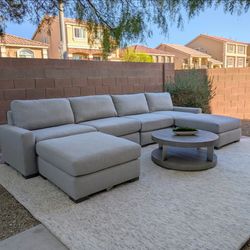RH Maxwell Modular Gray Sectional Sofa - Excellent Condition - Free Delivery