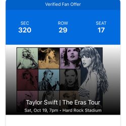 Taylor Swift Concert Ticket 