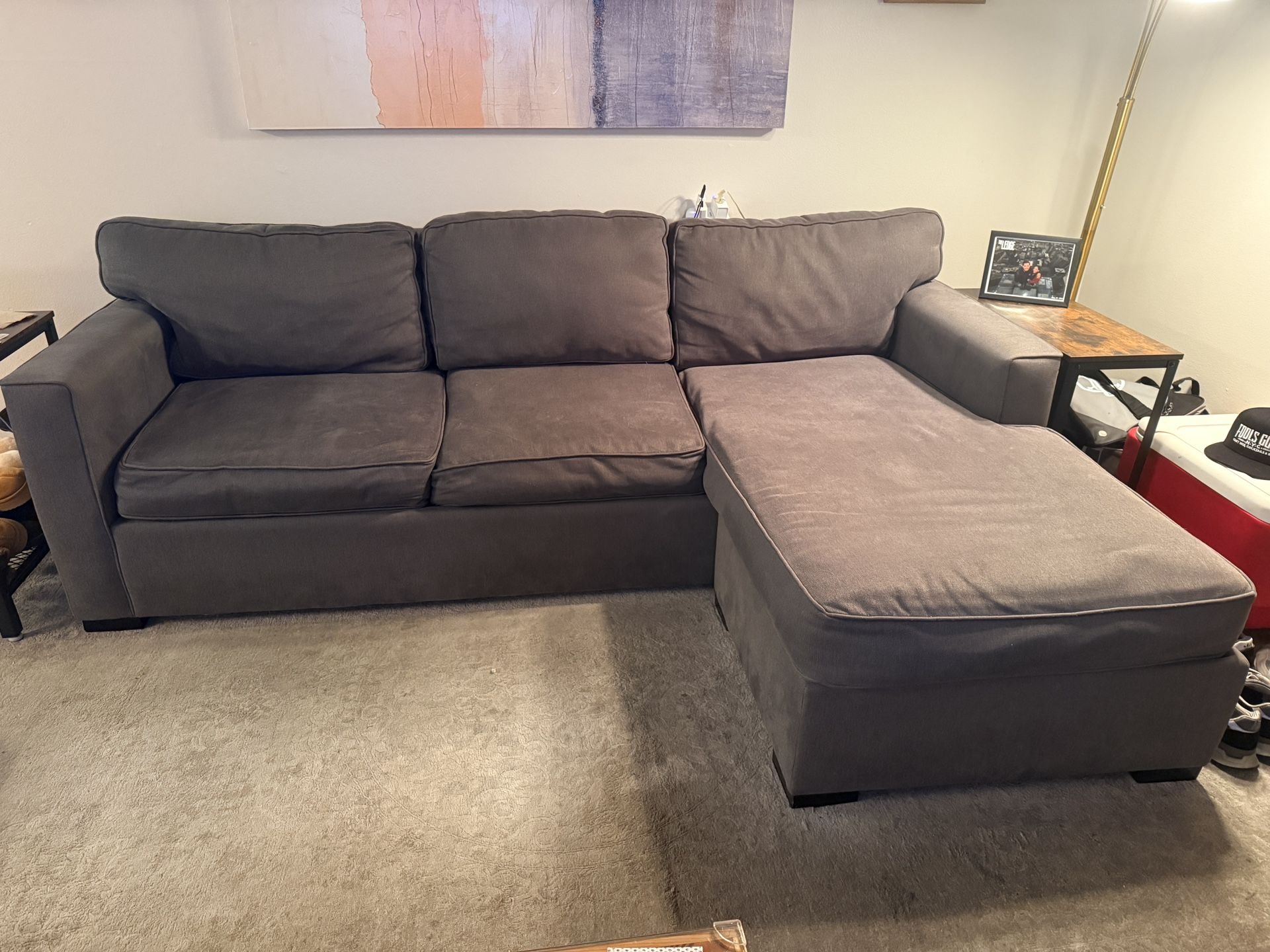 Sectional Couch with Queen Pull Out Bed *MUST BE GONE BY THURSDAY*