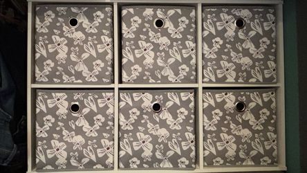 6 cube storage organizer with 6 bins