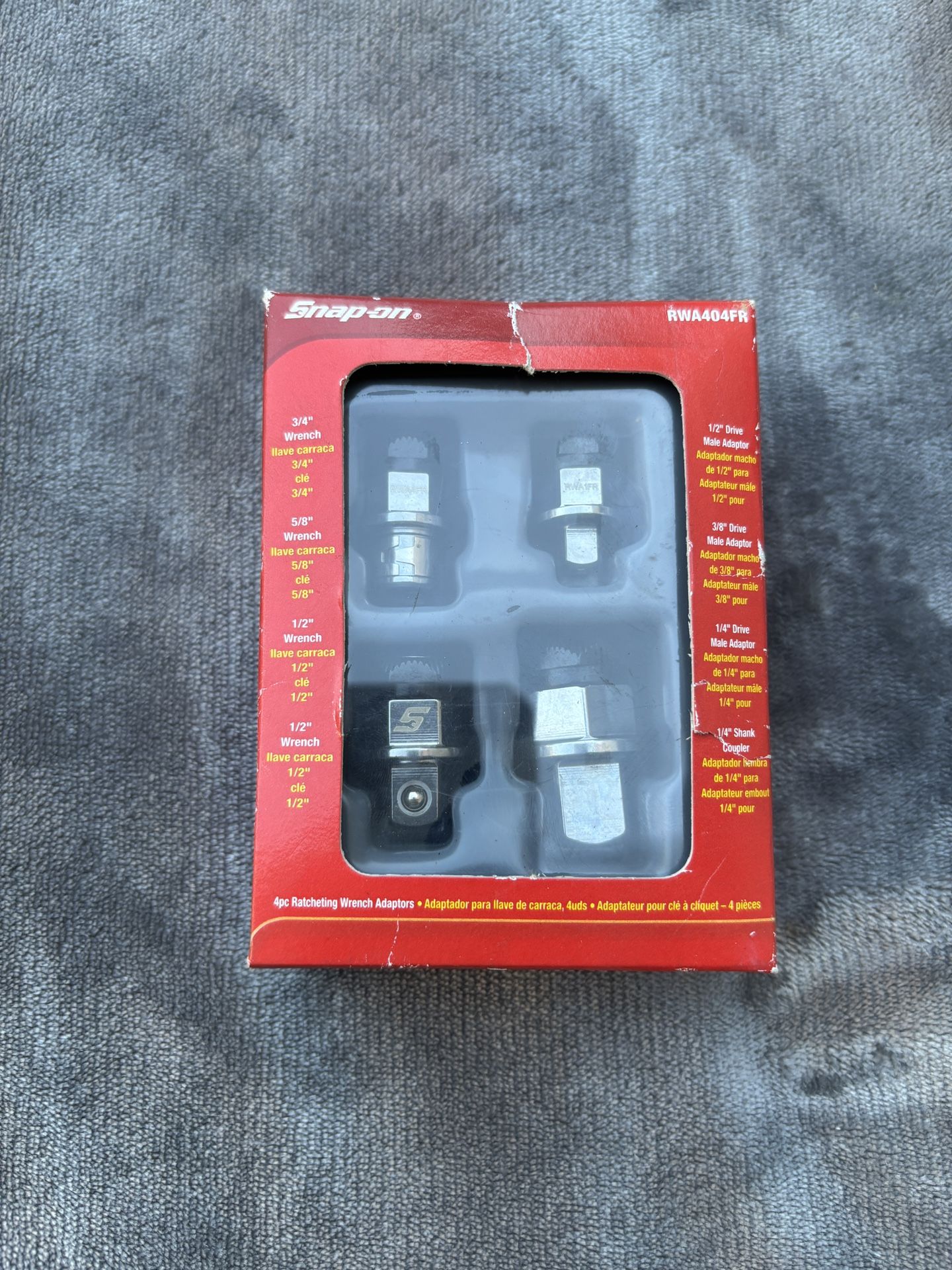 Snap-on 4pc Ratcheting Wrench Adaptors