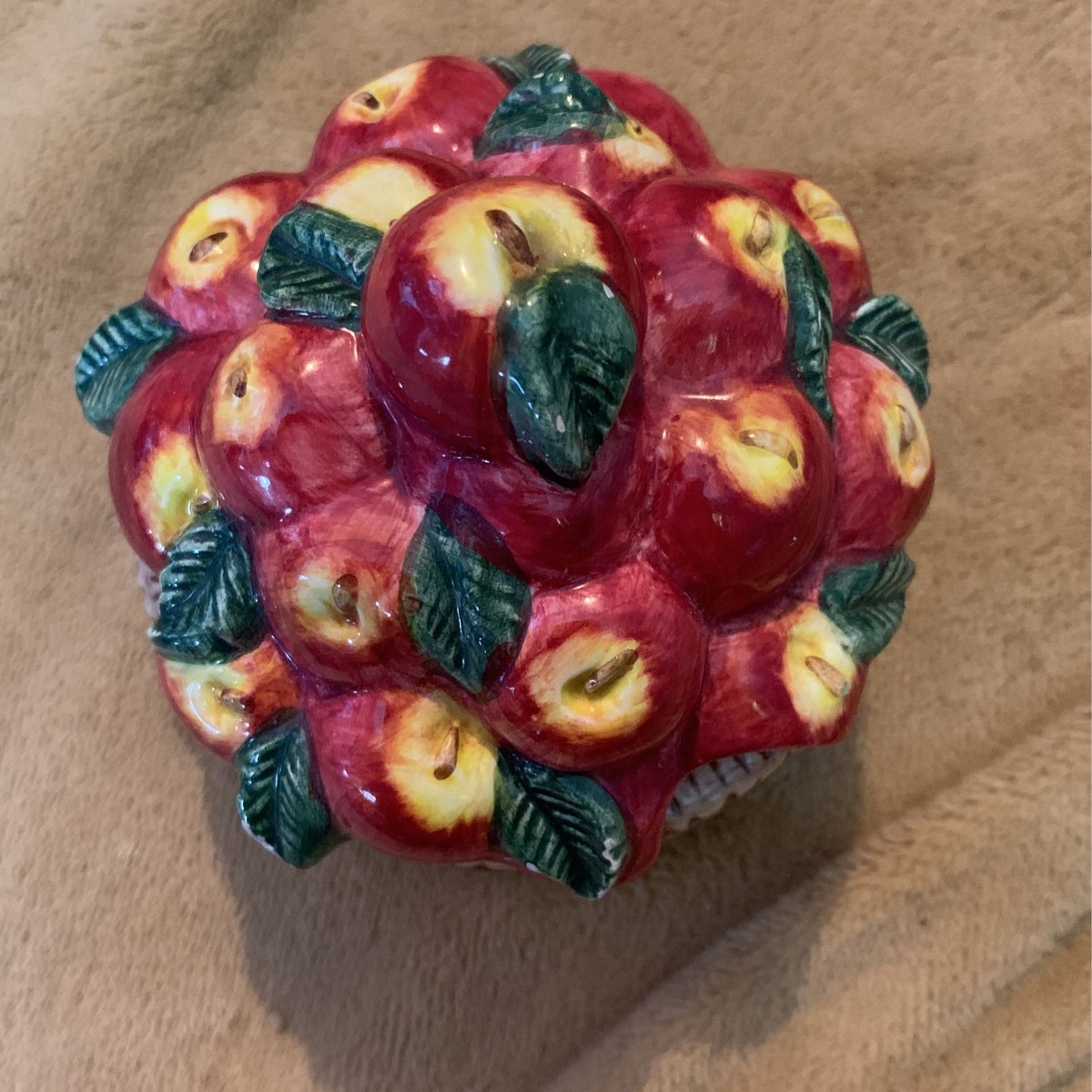 Ceramic Apple Bucket Container