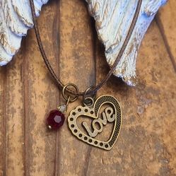 Love Heart Charm Necklace 