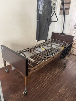 Semi Electric Hospital Bed -Includes lift.
