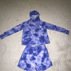 2 Piece All In Motion adorable tie dye outfit