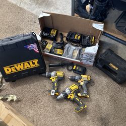 Dewalt 20v Chargers And Misc. Drills & Cases