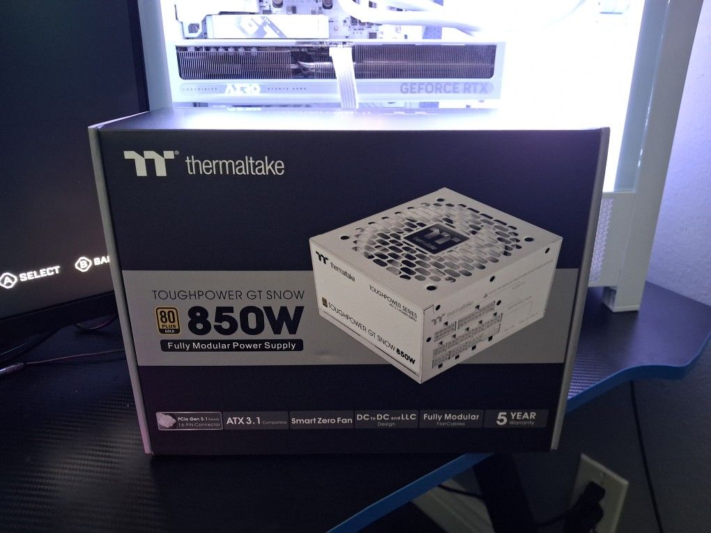Thermaltake Toughpower GT Snow 850 Watt Gold Fully Modular Power Supply