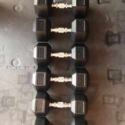 New Rubber Coated Hex Dumbbells (2x30Lbs, 2x35Lbs, 2x40Lbs) for $160 Firm