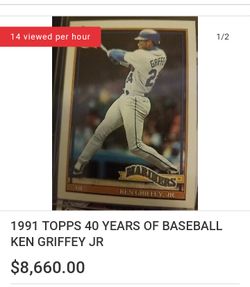 Ken Griffey Jr. Card baseballs 40th Annivarsary