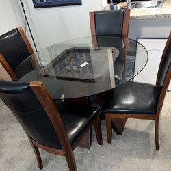 Dining Glass Table With Four Chairs
