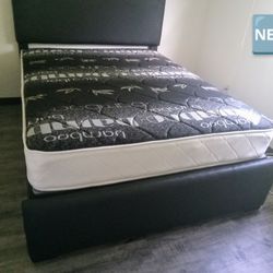 $350 Queen Bed Frame With Mattress And Boxspring Brand New Free Delivery 