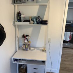 White Vanity Shelf (+ Free 5 Drawer Organizer)