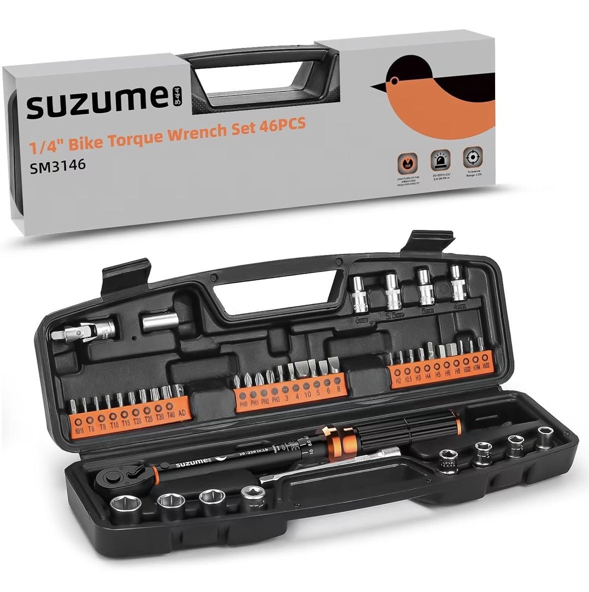 1/4" torque wrench set (20-220 https://offerup.com/redirect/?o=aW4ubGIvMi4zLTI0Ljk= N.m)