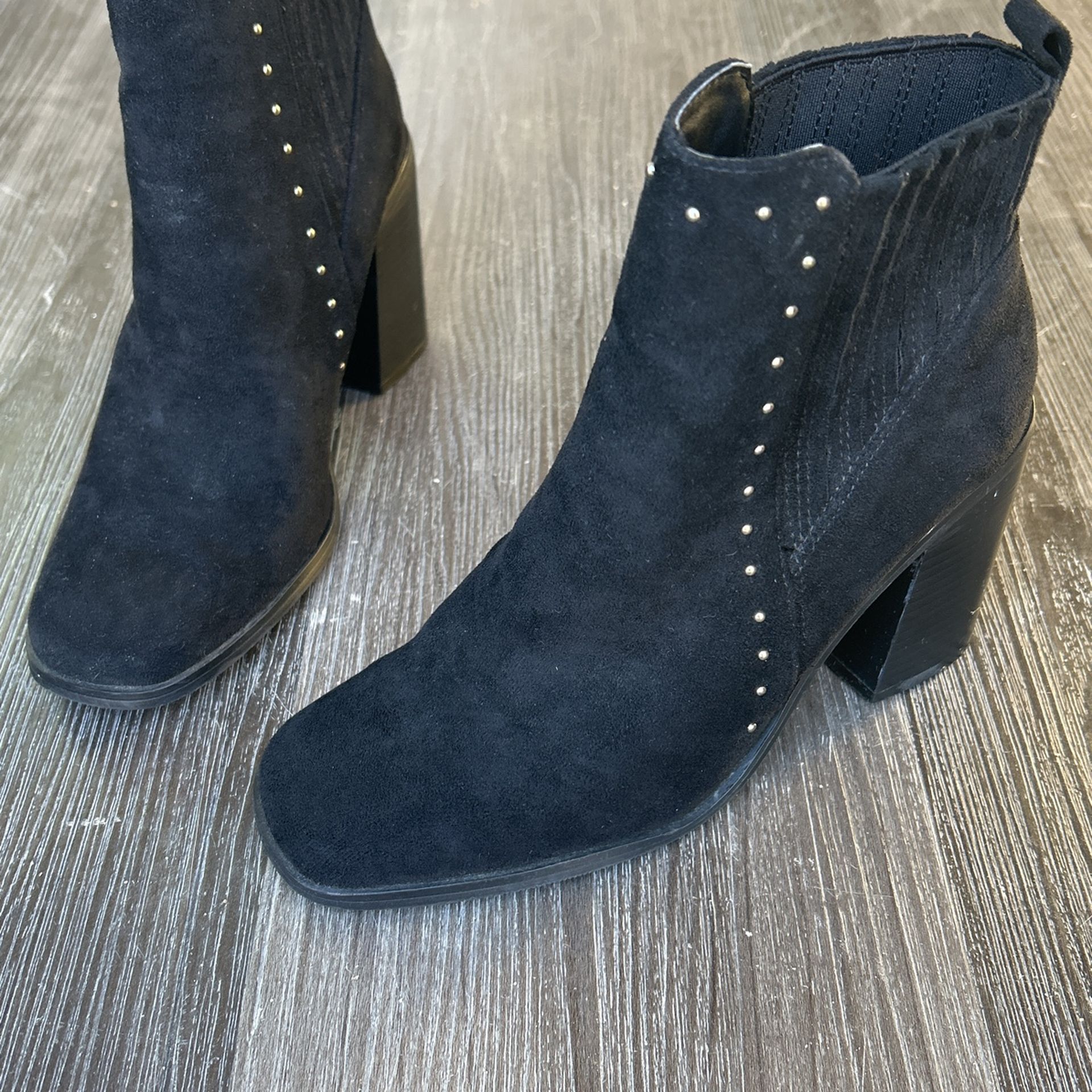 Black Velvet Booties