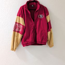 49ers Mens Windbreaker Jacket Size M