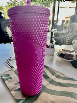 Hot Pink Starbucks Studded Cup