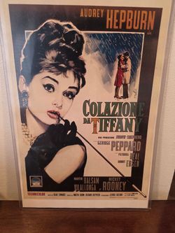 Colazione Da Tiffany George Peppard Audrey Hepburn Poster 11 x 17 )