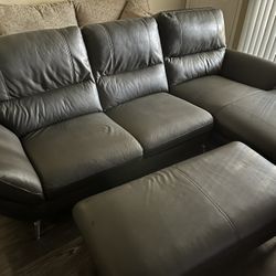  Leather Sectional