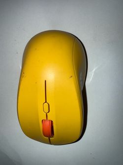 Yellow Wireless Computer Mouse
