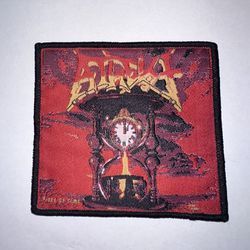 ATHEIST, PIECE OF TIME, SEW ON WOVEN PATCH