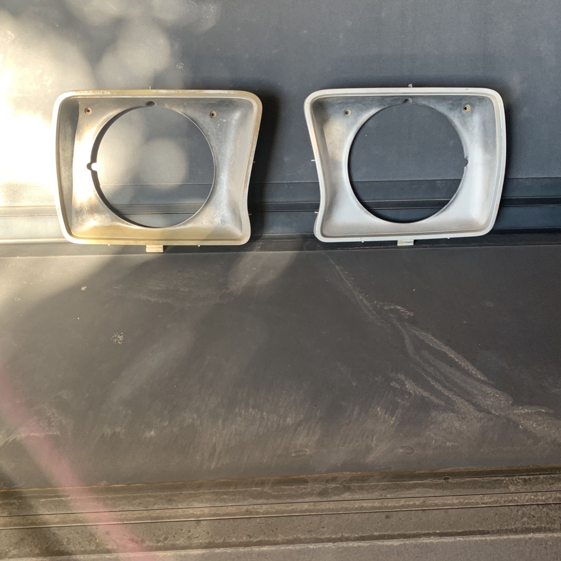 Ford Pickup Headlight Bezels, OEM Ford, Left and Right, Pair, Original
