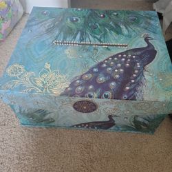 Peacock Card Box