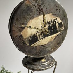 Very Rare Clock! Antique portrait inlaid onto the face of the clock! “Working”. 