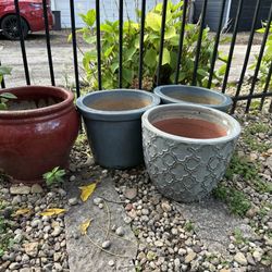 Ceramic Planters 12/13" Diameter