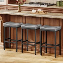 NEW - Counter Height Bar Stools Set of 3 - Height 24 inch