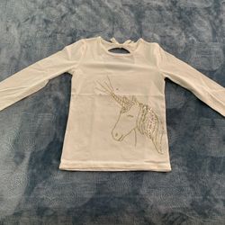 Girl Carters Sequin Unicorn Long Sleeve