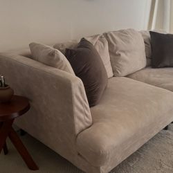 BEIGE DESIGNER ITALIAN SOFA - MINIMALIST WITH MEMORY FOAM