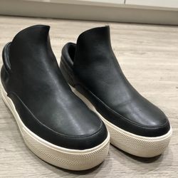 Ash ‘Jack’ Hi-Vamp Black Leather Sneakers Women’s Size 9