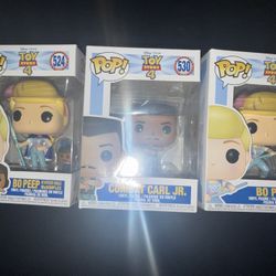 Funko Pop Toy Story 4 Barnes & Noble Bo Peep#524Bo Peep #533 Combat Carl Jr #530