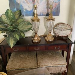 BEAUTIFUL….German Crystal Lamps 2 For $100