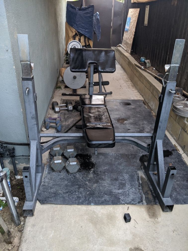 Bench with weights