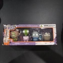 NIB Invader ZIM Set 4 Figurines of Doom GIR DIB GAZ 2005 Nickelodeon Palisades